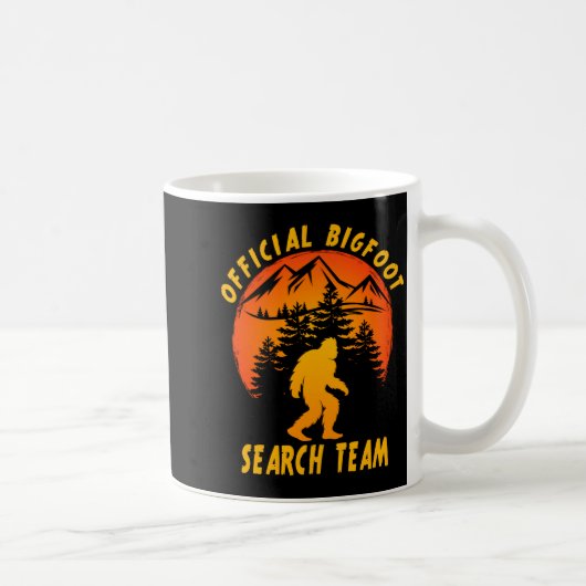 Bigfoot Search Team Sasquatch Yeti Funny  コーヒーマグカップ (右)