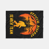 Bigfoot Search Team Sasquatch Yeti Funny  フリースブランケット (正面(横))