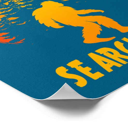 Bigfoot Search Team Sasquatch Yeti Funny  ポスター (角)