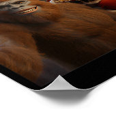 Bigfoot Selfie With Santa Claus Funny Christmas Me ポスター (角)