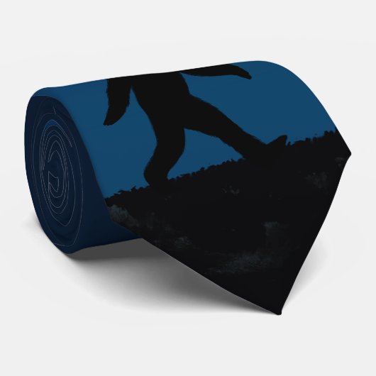Bigfoot Silhouette Fun Novelty Sasquatch Squatchy ネクタイ (ロール)