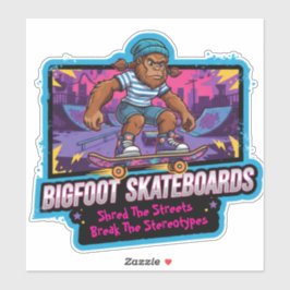 Bigfoot Skateboards-固定観念を打ち破れ シール