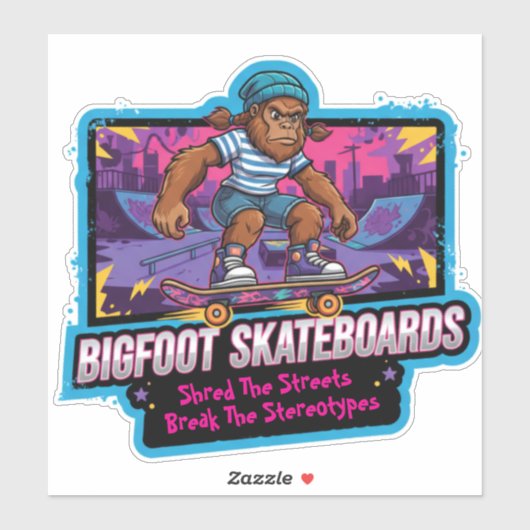 Bigfoot Skateboards-固定観念を打ち破れ シール (シート)