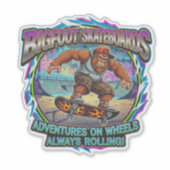 Bigfoot Skateboards-車輪の上の冒険 シール (正面)