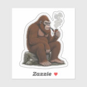 Bigfoot Smoking a Pipe シール (シート)