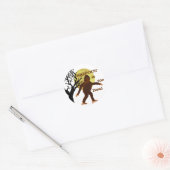 Bigfoot SquatchはMoonlightステッカー実在用である ラウンドシール (封筒)