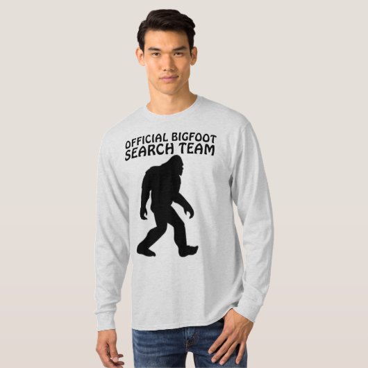 BIGFOOT Tおもしろいシャツ、検索チーム Tシャツ (正面フル)
