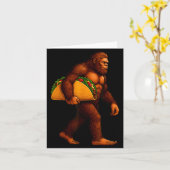 Bigfoot Taco Sasquatch Walking Taco Funny Shirt Me カード (黄色い花)