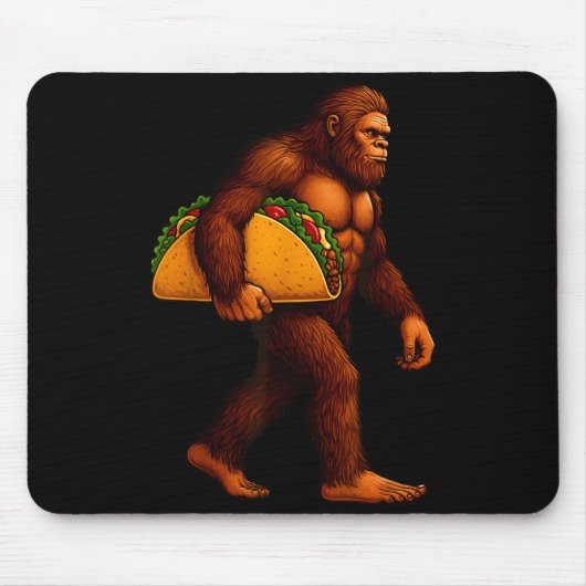 Bigfoot Taco Sasquatch Walking Taco Funny Shirt Me マウスパッド (正面)