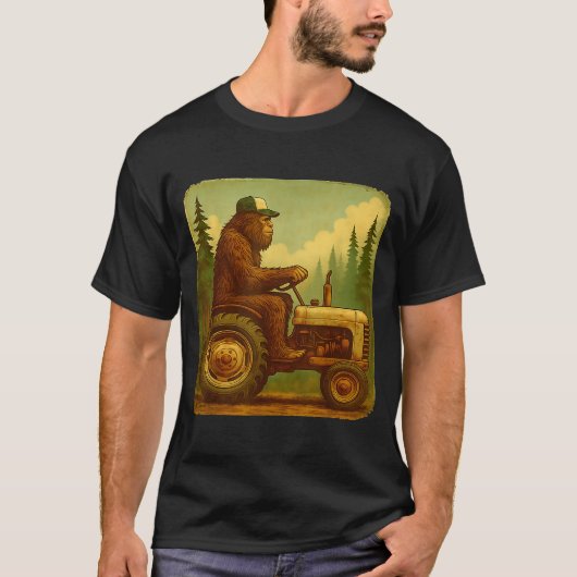 Bigfoot Tractor Farmer Design For Men Farming Farm Tシャツ (正面)