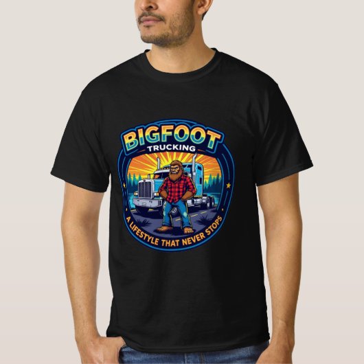 Bigfoot Trucking A lifestyle that never stops Tシャツ (正面)
