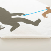 Bigfoot Walking Dachshund Sasquatch Doxie Dog Gift シェルパブランケット (3/4)