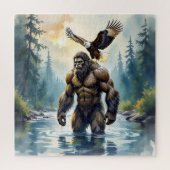 Bigfoot with an Eagle on his Shoulder  ジグソーパズル (縦)