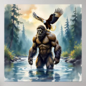 Bigfoot with an Eagle on his Shoulder ポスター (正面)