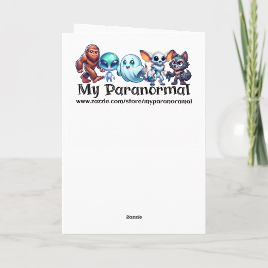 Bigfoot with an Eagle on his Shoulder Birthday カード (裏面)