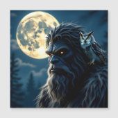 Bigfoot with Glowing Eyes and Owl on his Shoulder  (正面)