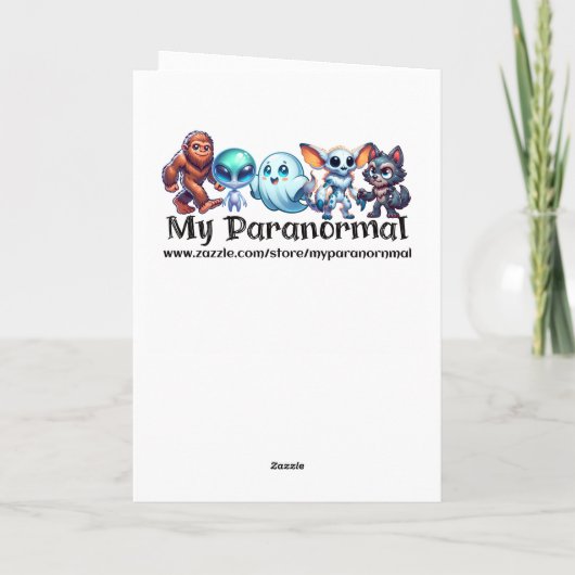 Bigfoot with Glowing Eyes and Owl on his Shoulder  カード (裏面)