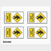 Bigfoot Xing （白）ステッカー 長方形シール (シート)