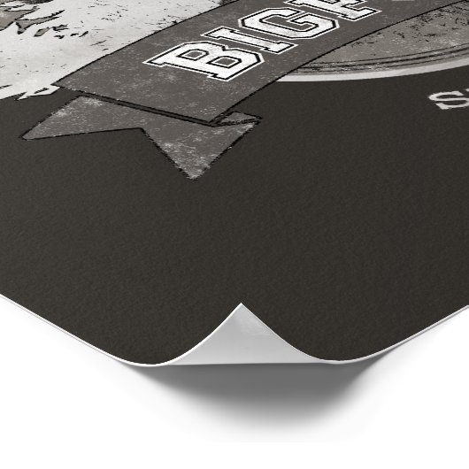 Bigfoot Yeti. Sasquatch. Retro, Vintage. ポスター (角)