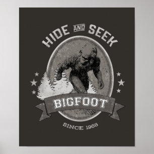 Bigfoot Yeti. Sasquatch. Retro, Vintage. ポスター