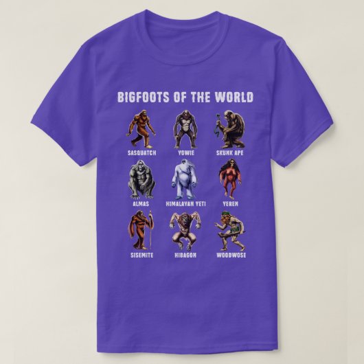 Bigfoots Of The World Tシャツ (デザイン正面)