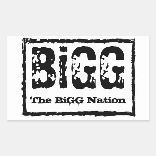 BiGGネイションステッカー 長方形シール (正面)