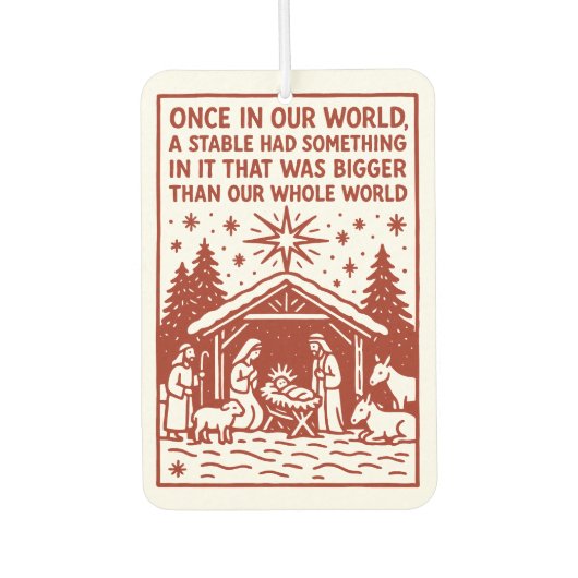 Bigger than our whole world 1 カーエアーフレッシュナー (正面)