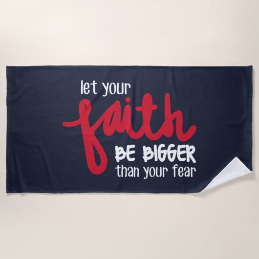 Bigger than your fear ビーチタオル (正面)