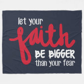 Bigger than your fear フリースブランケット (正面(横))