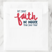 Bigger than your fear 長方形シール (バッグ)