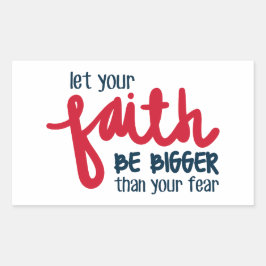 Bigger than your fear 長方形シール