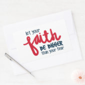 Bigger than your fear 長方形シール (封筒)