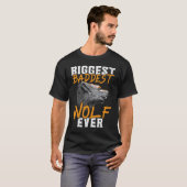 Biggest Baddest Wolf Ever Werewolf Wolfpack Wolfga Tシャツ (正面フル)