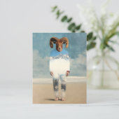 Bighorn Sheep Person on the Beach ポストカード (スタンド正面)