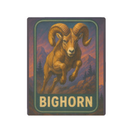 Bighorn Sheep Sign メタルプリント
