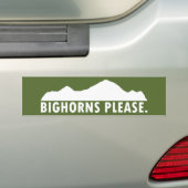 Bighorns Please バンパーステッカー (車上)