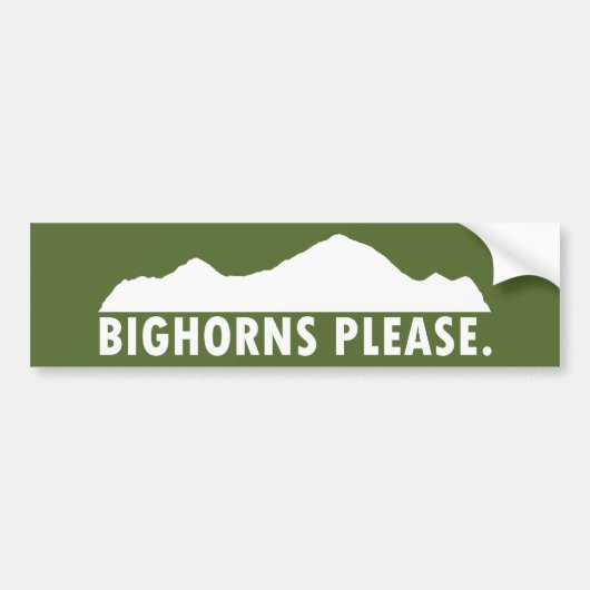 Bighorns Please バンパーステッカー (正面)