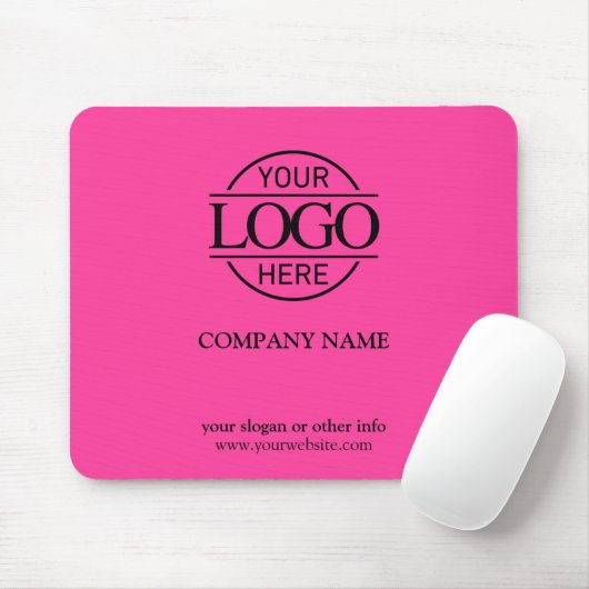 Bight Pink Modern Custom Company Business Logo マウスパッド (マウス)