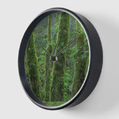 Bigleaf Maple Trees & Ferns | Washington State 壁時計 (傾斜)