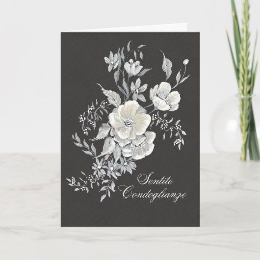 Biglietto di Condoglianze con Anemoni Bianchi カード (正面)