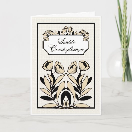 Biglietto di Condoglianze Elegante Deepest Sympath カード (正面)