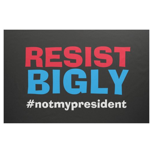 Biglyの抗議の切札の旗の印の旗に抵抗して下さい ファブリック (ファットクウォーター)