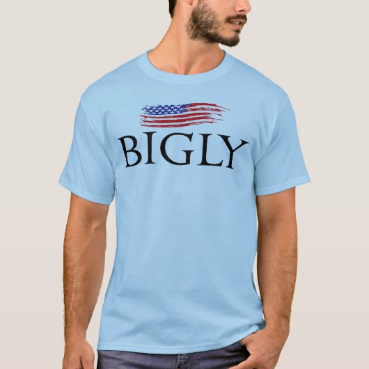 bigly米国の旗のTシャツ Tシャツ (正面)