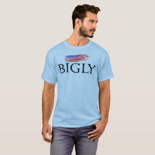 bigly米国の旗のTシャツ Tシャツ
