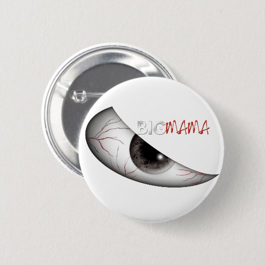 BIGMAMA BUTTON WHITE 缶バッジ (正面&裏面)