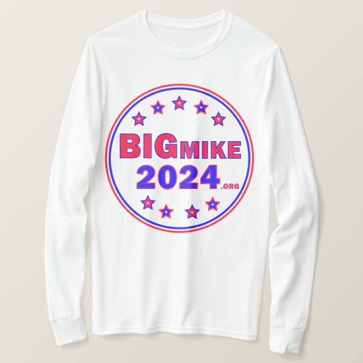 BigMike2024：メンズロング袖Tシャツ Tシャツ (デザイン正面)