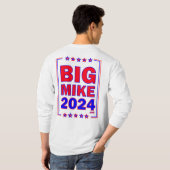 BigMike2024：メンズロング袖Tシャツ Tシャツ (裏面フル)