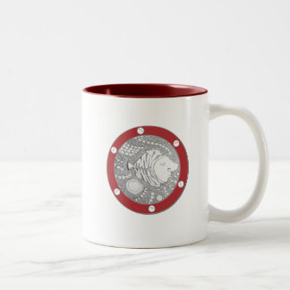 Bignoseの海底眠いマグ(あずき色) ツートーンマグカップ