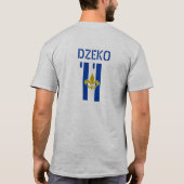 BiHの愛国心が強いTシャツジャージー- Dzeko 11 Tシャツ (裏面)