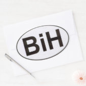 BiH (ボスナiヘルツェゴビナ)ステッカー 楕円形シール (封筒)